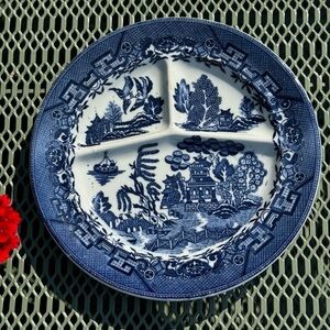 Rare~Vintage 1960’s~Beautiful China~Chinoiserie~Divided Plate~Made in Japan~G22​